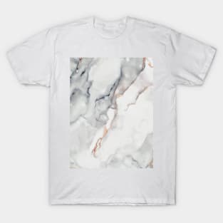 Rose Gold Calacatta Marble luxury pattern T-Shirt